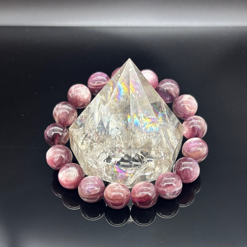 Elegant Lepidolite Beaded Bracelet - help relieve anxiety, stress and depression
